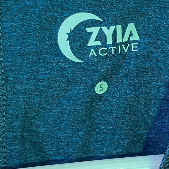 NWT ZYIA Activewear Heathered Navy Fierce Muscle Tank Size Small - Picture 6 of 8